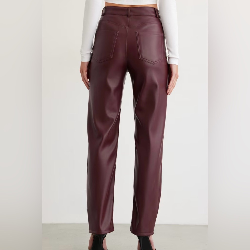 Dynamite Burgundy Straight Leg Pants - Picture 2 of 6